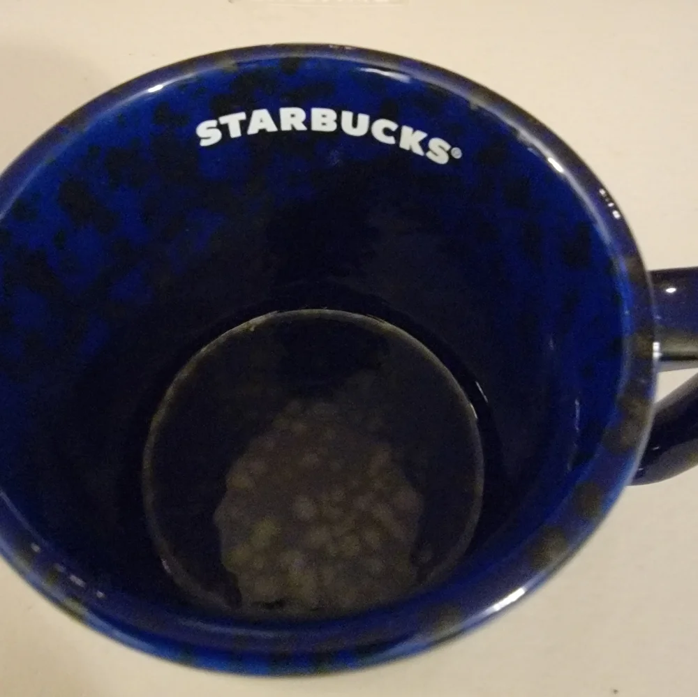 Starbucks‎ 2020 Radiant Cobalt Blue Speckled Ceramic Coffee Mug 14Oz